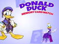 Mchezo Donald Duck memory card match