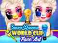 Mchezo Snow queen world cup face art