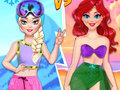 Mchezo Summer vs Winter Princesses Battle