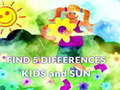 Mchezo Find 5 Differences Kids and Sun