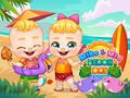 Mchezo Mike & Mia Beach Day