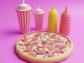 Mchezo Coloring Book: Pizza