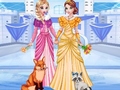 Mchezo Elsa & Anna's Icy Dress Up