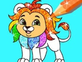 Mchezo Coloring Book: Lion