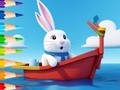 Mchezo Coloring Book: Sailing Rabbit