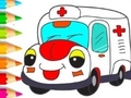 Mchezo Coloring Book: Ambulance