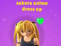 Mchezo Sakora Anime Dress Up