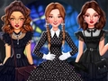 Mchezo Celebrity Wednesday Addams Style