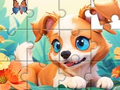 Mchezo Jigsaw Puzzle: Dog And Garden