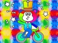 Mchezo Coloring Book: Monkey Rides Unicycle