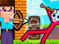 Mchezo Noob Archer vs Stickman Zombie