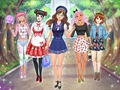 Mchezo High School Anime Dress Up