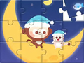 Mchezo Jigsaw Puzzle: Monkey With Moon