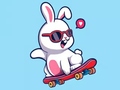 Mchezo Coloring Book: Rabbit Skateboard
