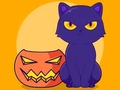 Mchezo Coloring Book: Halloween Cat