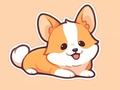 Mchezo Coloring Book: Corgi