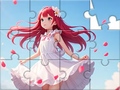 Mchezo Jigsaw Puzzle: White Dress Girl