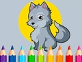 Mchezo Coloring Book: Wolf