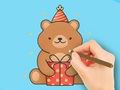 Mchezo Coloring Book: Gift Bear