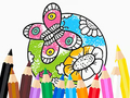 Mchezo Coloring Book: Butterfly With Flowe