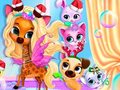 Mchezo Pets Grooming Bubble Party 