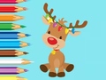 Mchezo Coloring Book: Cute Christmas Reindee