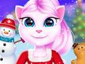 Mchezo Cat Girl Christmas Decor Game