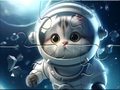 Mchezo Jigsaw Puzzle: Astronaut-Cat