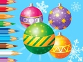 Mchezo Coloring Book: Christmas Decorate Balls