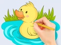 Mchezo Coloring Book: Baby Duck Swim