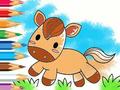Mchezo Coloring Book: Running Horse