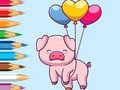 Mchezo Coloring Book: Balloon Pig