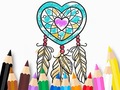Mchezo Coloring Book: Heart Dreamcatcher