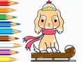 Mchezo Coloring Book: Dog-Riding-Sled