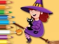 Mchezo Coloring Book: Trainee Witch