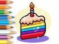 Mchezo Coloring Book: Birthday Cake