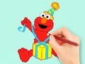 Mchezo Coloring Book: Elmo Gift
