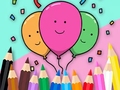 Mchezo Coloring Book: Celebrate-Balloons