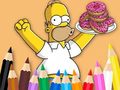 Mchezo Coloring Book: Simpson Doughnut