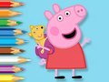 Mchezo Coloring Book: Peppa With Toy Bear
