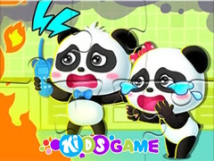 Mchezo Jigsaw Puzzle: Baby Panda Firework