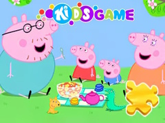 Mchezo Jigsaw Puzzle: Peppa Pig Family Picnic