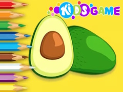 Mchezo Coloring Book: Avocado Fruit