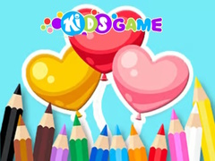 Mchezo Coloring Book: Heart Balloons