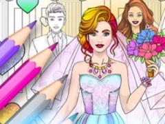 Mchezo Wedding Coloring Dress Up Game