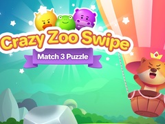 Mchezo Crazy Zoo Swipe Match 3 Puzzle