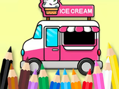 Mchezo Coloring Book: Ice Cream Car