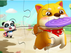 Mchezo Jigsaw Puzzle: Little Panda Play With Pet