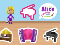 Mchezo World of Alice Shapes of Musical Instruments