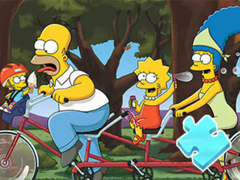 Mchezo Jigsaw Puzzle: Simpson Family Riding